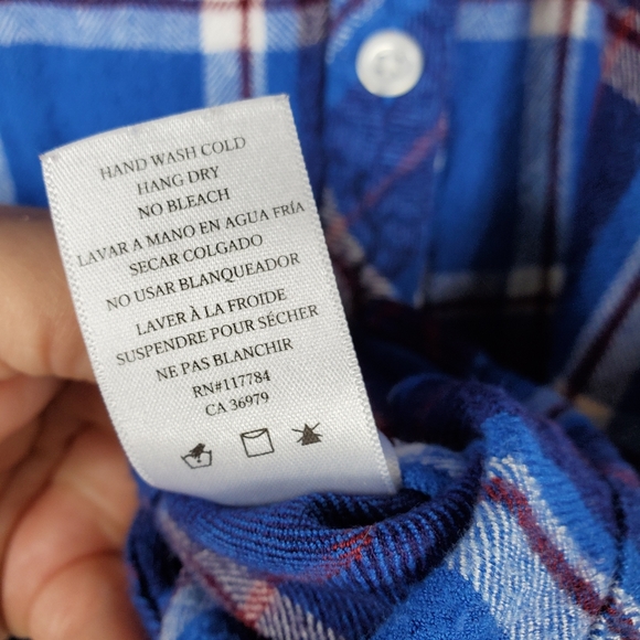 Rails Hunter Blue White Plaid Button Down Shirt - Picture 8 of 8
